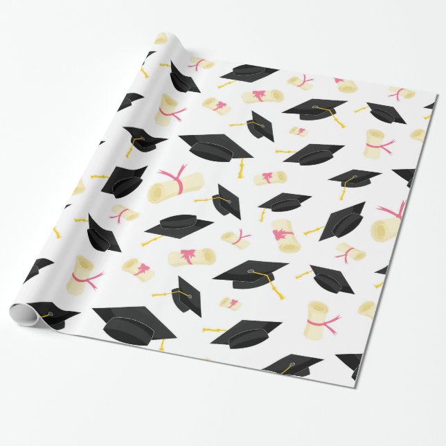School Graduation Congratulations Wrapping Paper (Unrolled)
