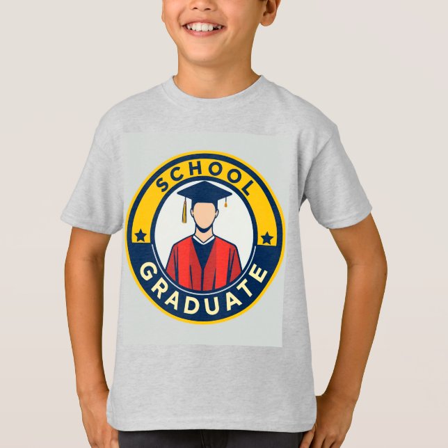 School Graduation Emblem T-Shirt (Front)