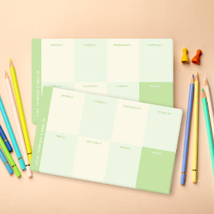 School Green Weekly Planner Post-it Notes