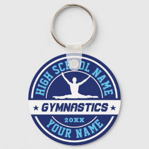 School Gymnast Gymnastics Team Custom Colour Sport Key Ring