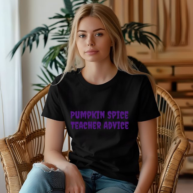  School halloween humour teacher advice typography T-Shirt (Creator Uploaded)