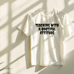School halloween ironic teacher black typography T-Shirt