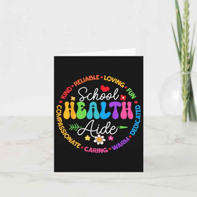 School Health Aide Squad Funny Back To School Nurs Card (Front)