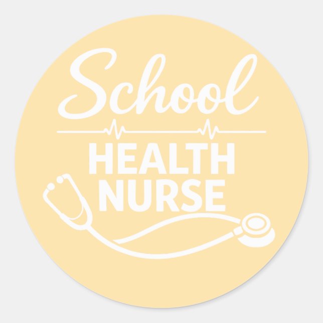 School Health Nurse Medical Sticker (Front)