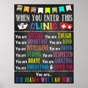 School Health Office Poster, Paediatrics Clinic Poster