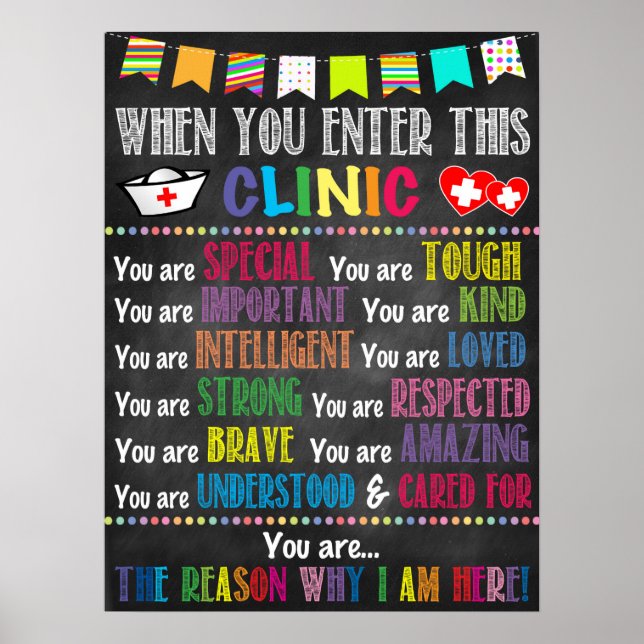 School Health Office Poster, Paediatrics Clinic Poster (Front)