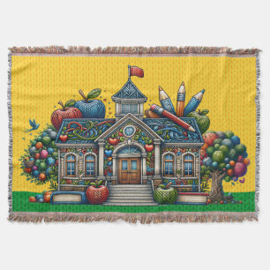 School House Knit IMAGES  Throw Blanket
