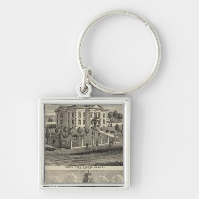 School houses, San Jose, California Key Ring (Front)