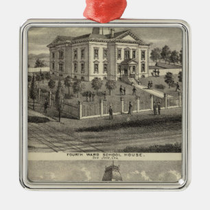 School houses, San Jose, California Metal Tree Decoration