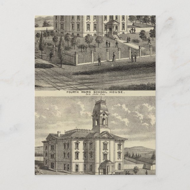 School houses, San Jose, California Postcard (Front)
