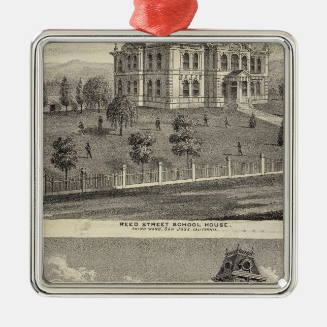 School houses, San Jose Metal Tree Decoration (Front)