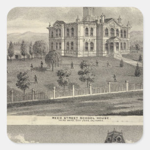 School houses, San Jose Square Sticker
