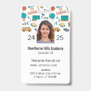School Icons Homeschool Educator ID Badge
