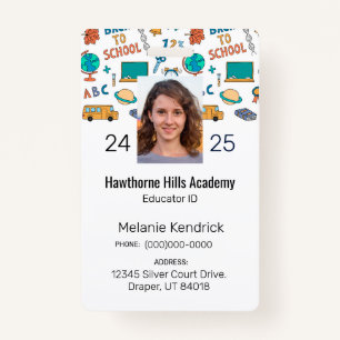 School Icons Homeschool Educator ID Badge