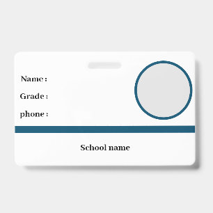  school identity badge ID badge