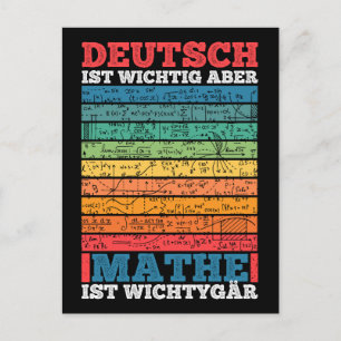 School Important But Math Is Important Postcard