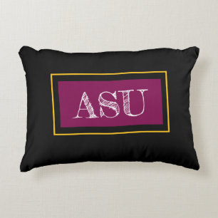 School INITIALS Team Colours Greek Letters YEAR Decorative Cushion