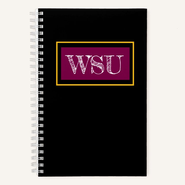 School INITIALS Team Colours Greek Letters YEAR Notebook (Front)