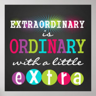 School Inspirational Chalkboard Look Poster