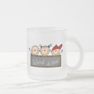 School is Cool Frosted Glass Coffee Mug