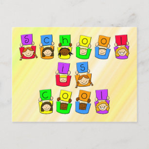 School is Cool - Kids Postcard