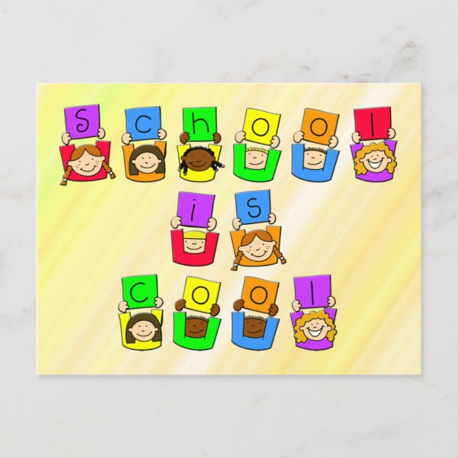 School is Cool - Kids Postcard (Front)