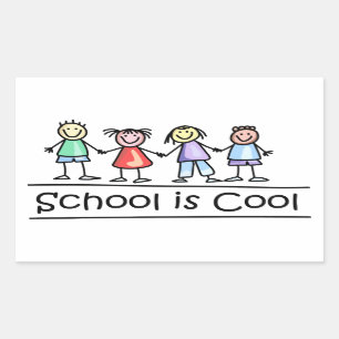 School is Cool Rectangular Sticker