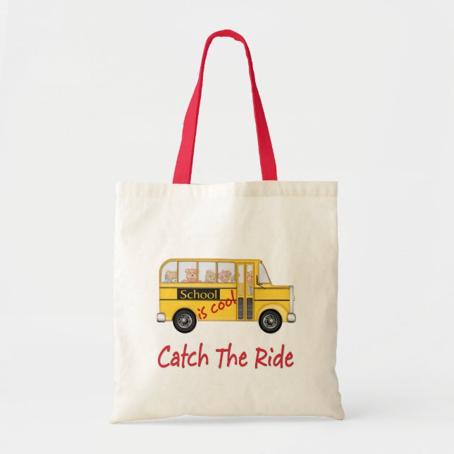 School is Cool School bus Tote Bag (Front)