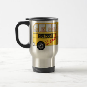 School is Cool Yellow Schoolbus Travel Mug