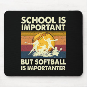 School Is Important But Softll Is Importanter Funn Mouse Mat