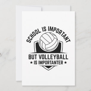 School Is Important But Volleyball Is Importanter Thank You Card