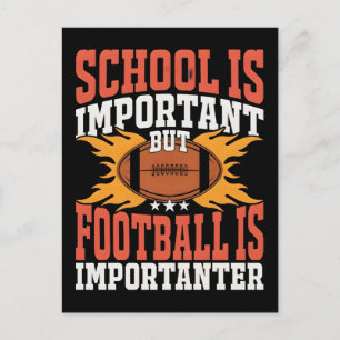 School is Important, Funny American Football Holiday Postcard