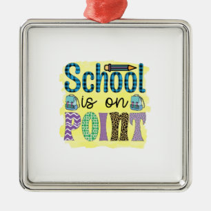 School Is On Point Teacher Metal Tree Decoration