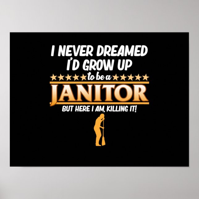 School Janitor Custodian Caretaker Appreciation Gr Poster (Front)