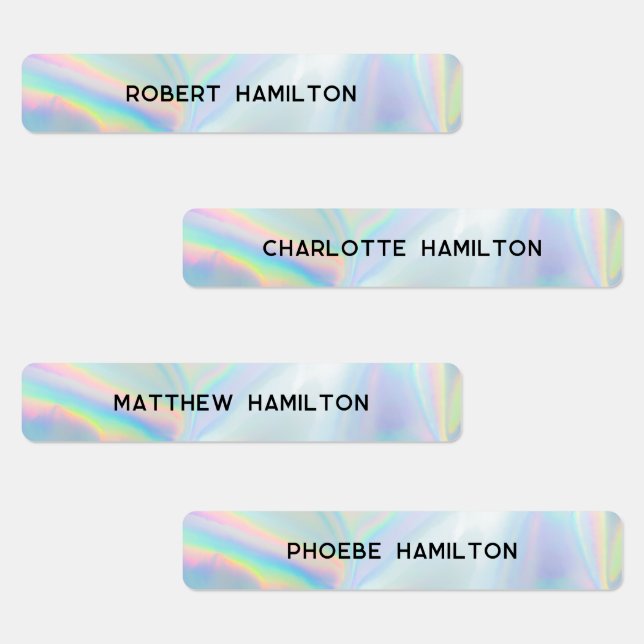 School Kids Waterproof Holographic Bold Name (Group)