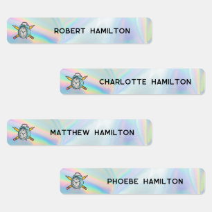 School Kids Waterproof Holographic Clock Motif