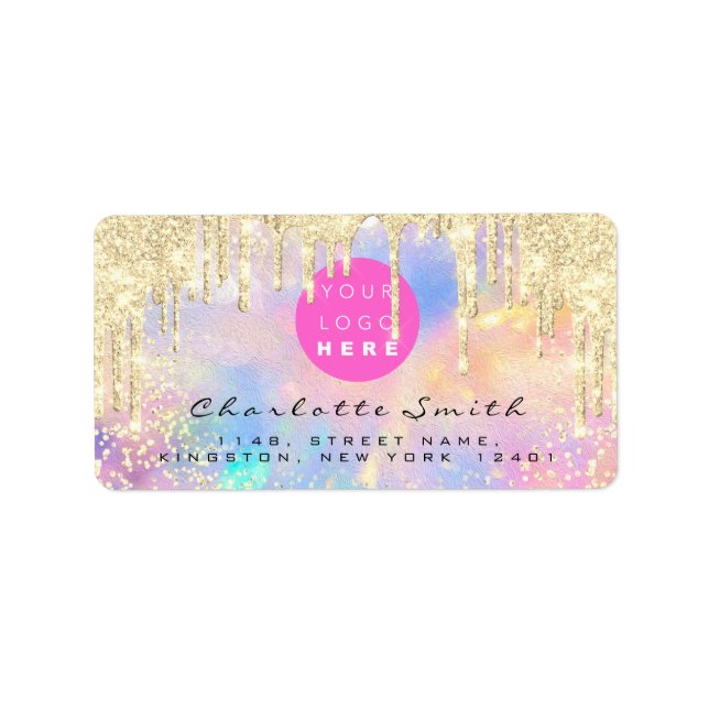 School Label Holograph Unicorn Online Logo Pink (Front)