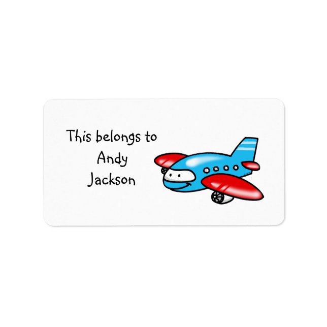 School Labels ( airplane ) (Front)