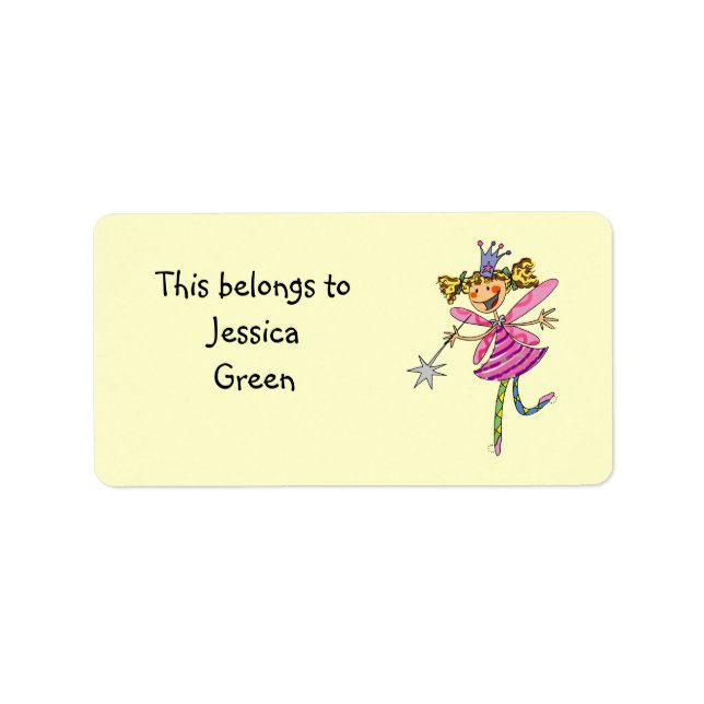 School Labels (flower fairy) (Front)