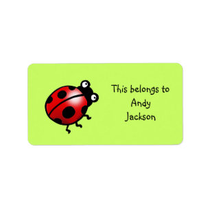 School Labels ( ladybug )