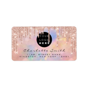 School Labels Rose Glitter Drips Online Shop Logo