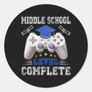 School Level Complete Cl Of 2024 Graduation 1  Classic Round Sticker