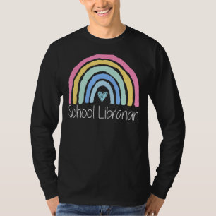 School Librarian Librarian Rainbow Fun Reading Tea T-Shirt