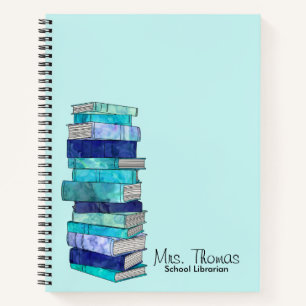 School Librarian Personalised Notebook (Blue)