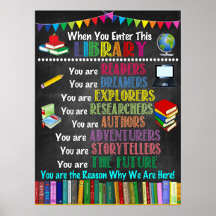 School Library Classroom Printable Poster