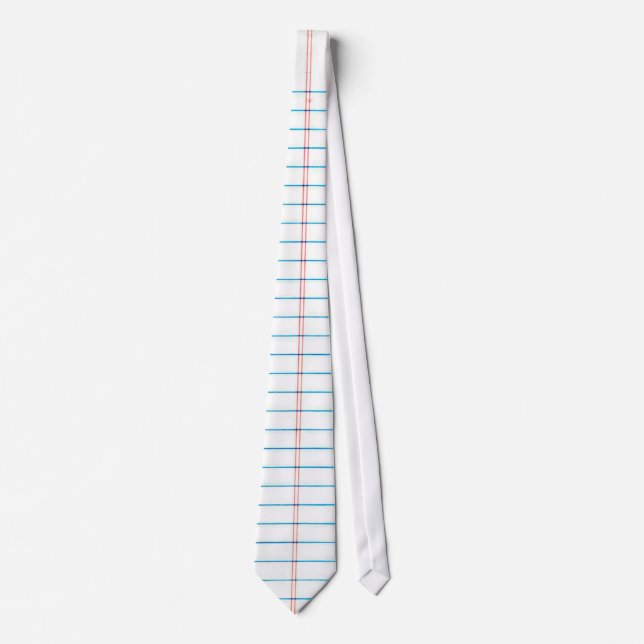 School Lined Leaf Paper Tie (Front)