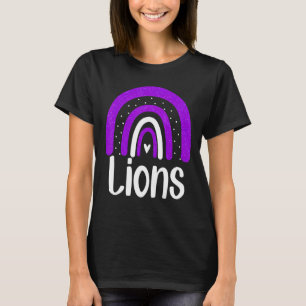 School Lions Mascot Rainbow Lion Sports Spirit T-Shirt