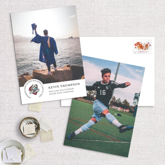 School Logo and Photo Graduation Announcement (Creator Uploaded)