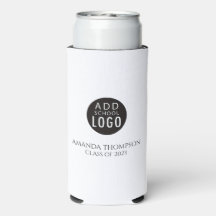 School Logo Personalised Graduation Party Favour Seltzer Can Cooler
