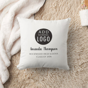 School Logo Personalised High School Graduation Cushion